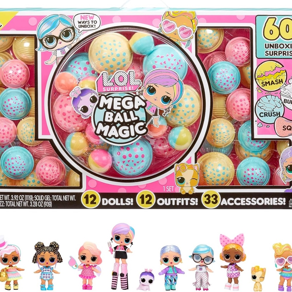 L.O.L. Surprise! Mega Ball Magic: 12 Collectible Dolls, 60+ Surprises